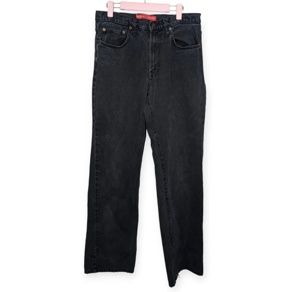 Pepe Jeans Black Comfort Straight Leg Denim Jeans Men’s 34x33